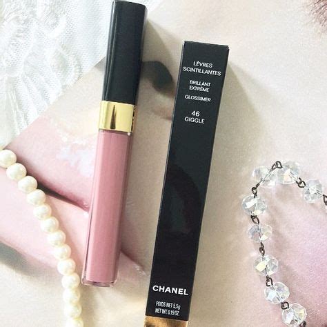 chanel lip liner 34|Chanel lip gloss giggle 46.